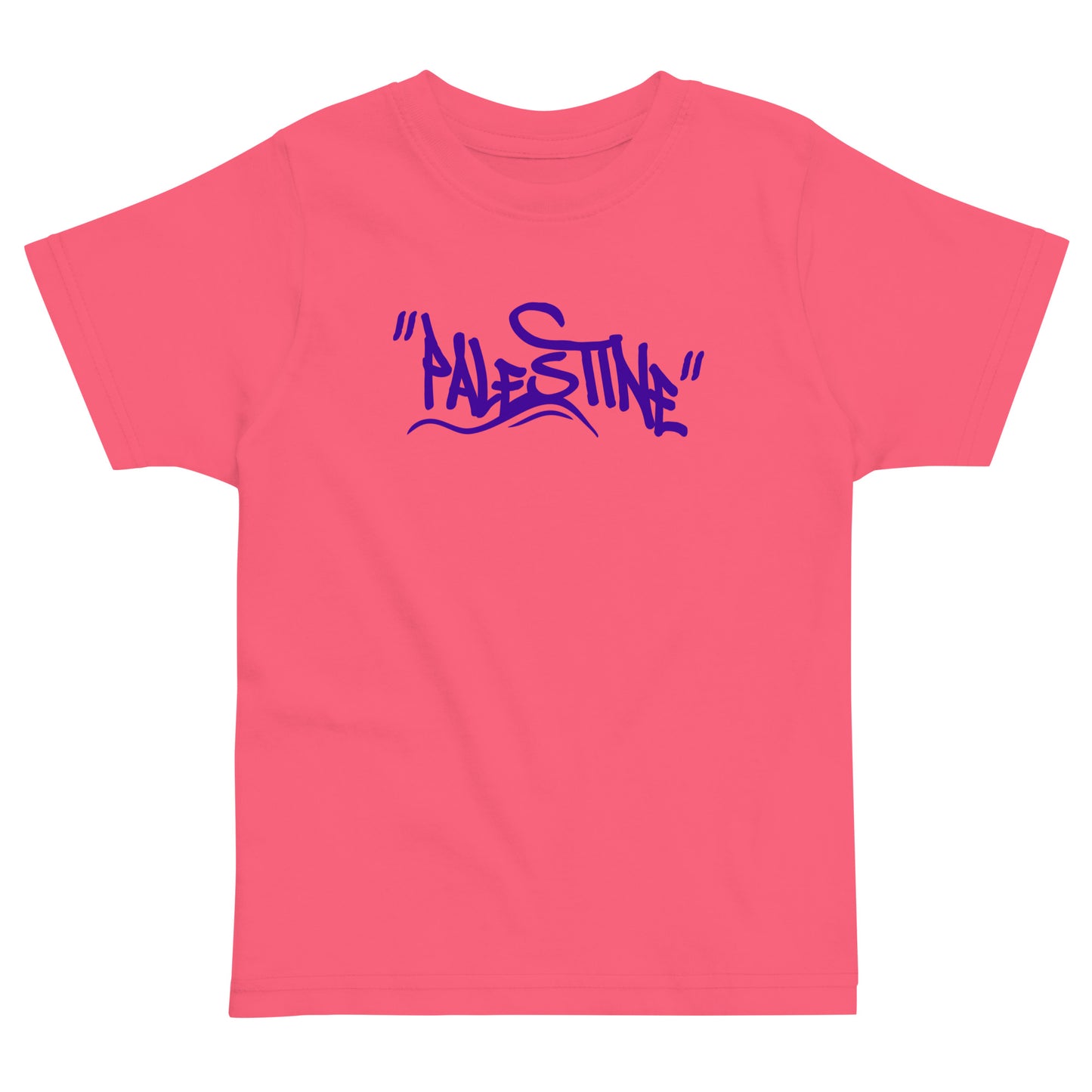 Palestine toddler shirt with graffiti style palestine text design