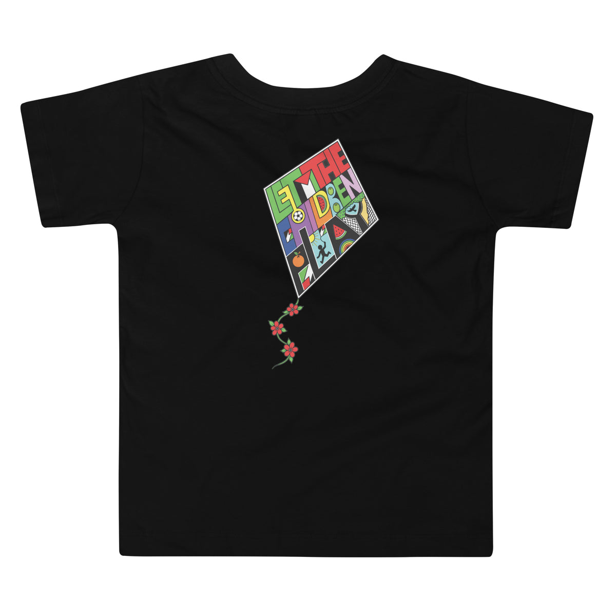 LET THE CHILDREN PLAY toddler Palestine graphic tee by Warrior Ink