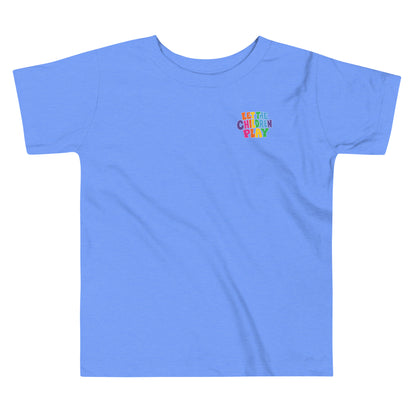 LET THE CHILDREN PLAY toddler Palestine graphic tee by Warrior Ink