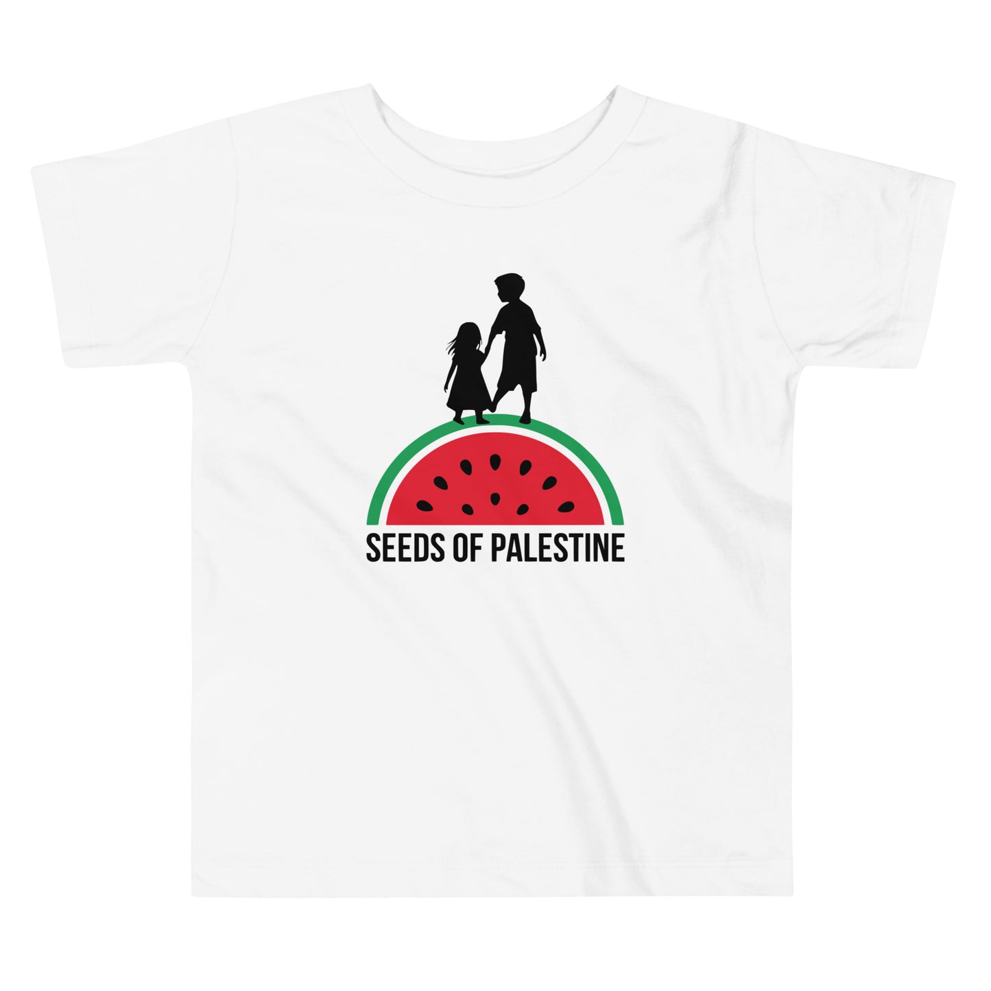 White SEEDS OF PALESTINE toddler Palestine graphic tee by Warrior Ink Apparel