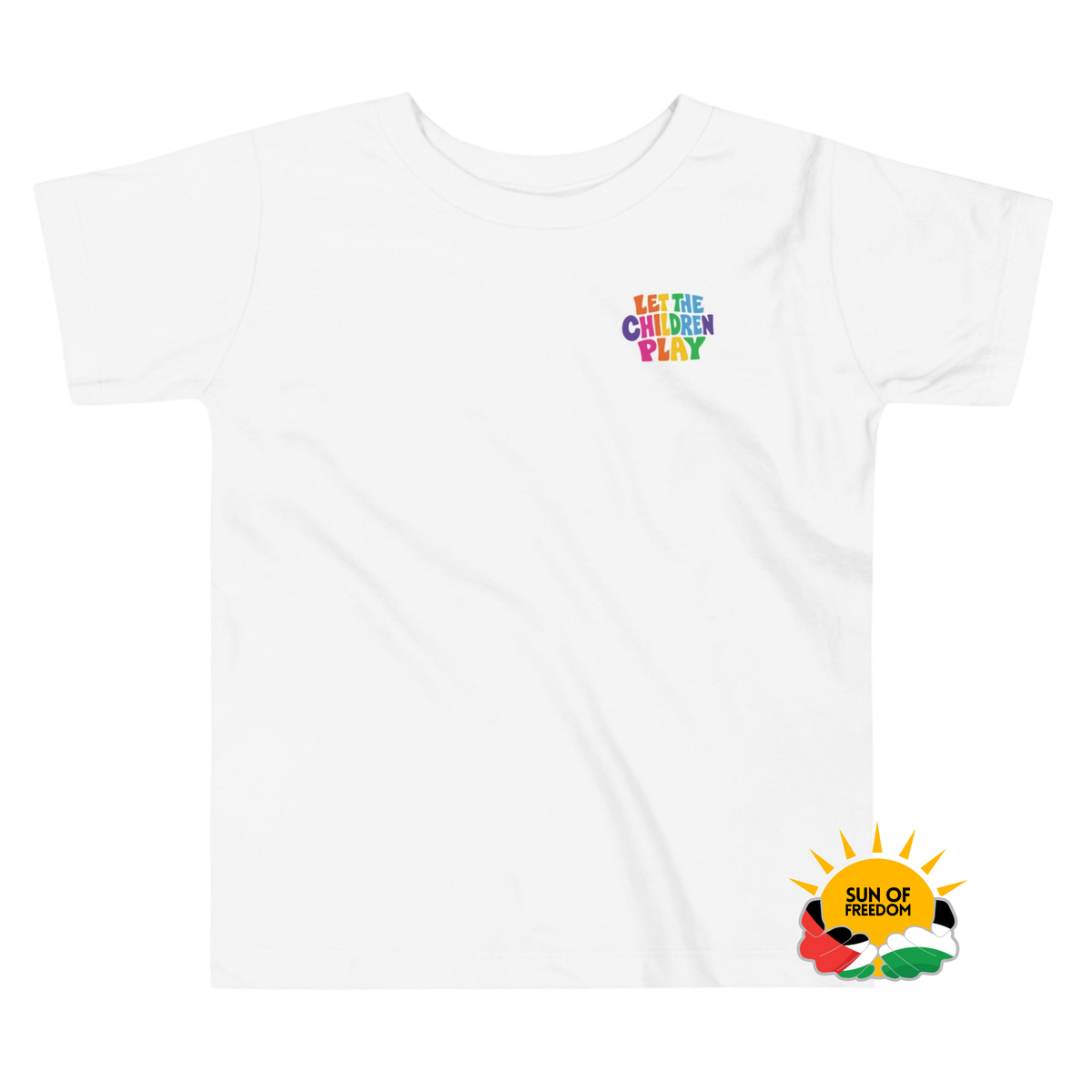 LET THE CHILDREN PLAY toddler Palestine graphic tee by Warrior Ink