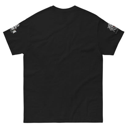 Black GENOCIDING ETHNO-STATE Palestine protest graphic tee from the Mo Hamz Collection