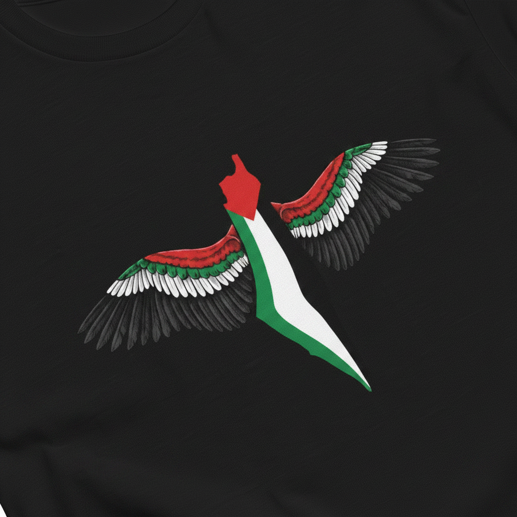 FREEDOM WINGS Palestine Graphic Tee by Warrior Ink Apparel