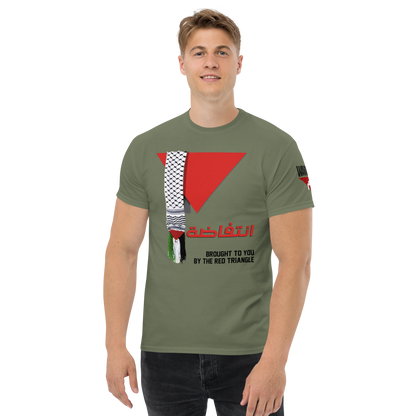 Red Triangle Palestinian Flag T-Shirt – Classic Fit for Men