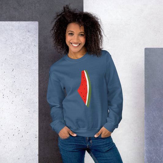 The Watermelon Unisex Sweatshirt - Palestine Warrior Ink