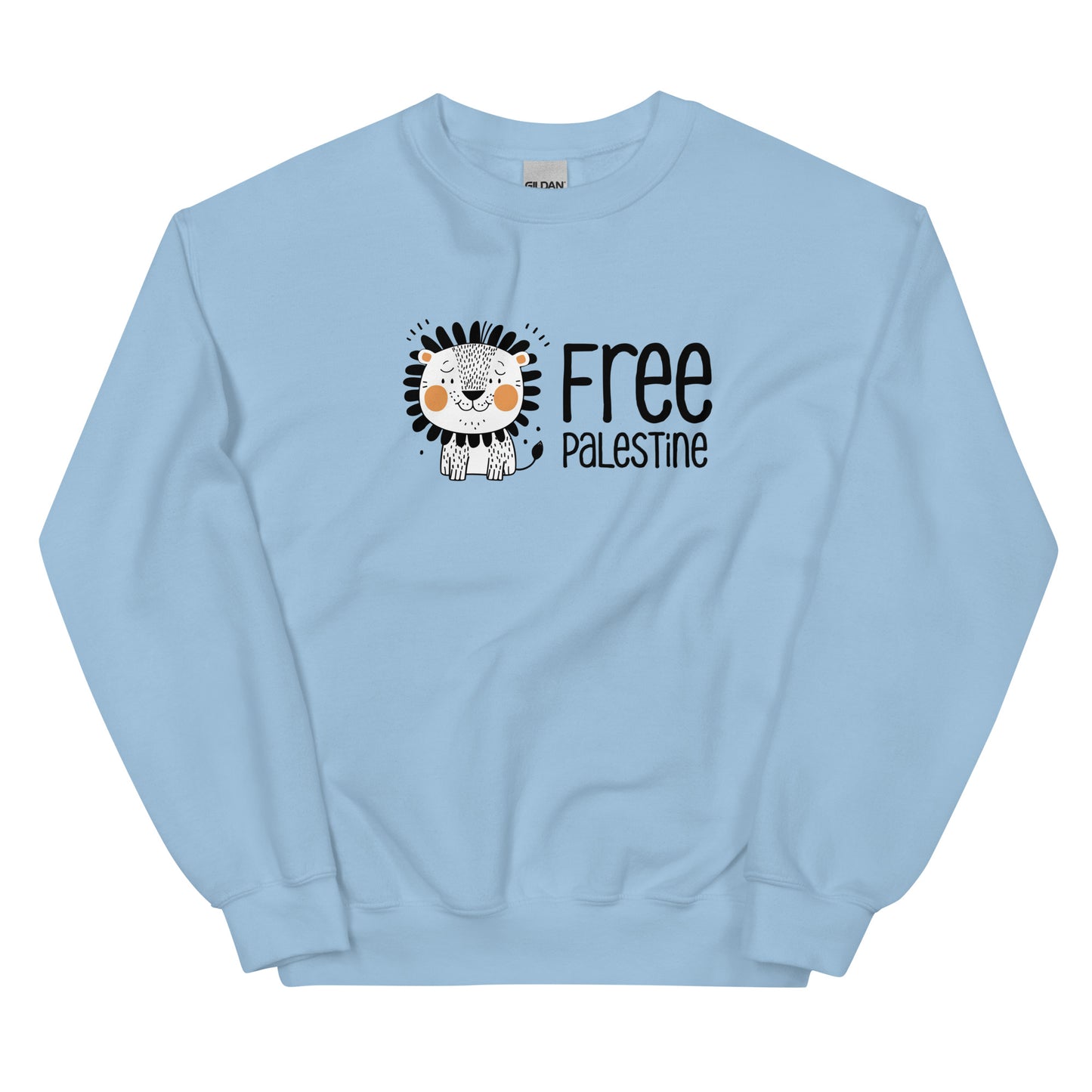Free Palestine Lion crewneck sweatshirt by Warrior Ink Apparel