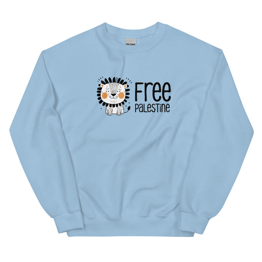 Free Palestine Lion crewneck sweatshirt by Warrior Ink Apparel
