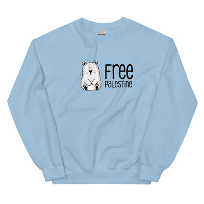 Free Palestine Bear crewneck sweatshirt by Warrior Ink Apparel
