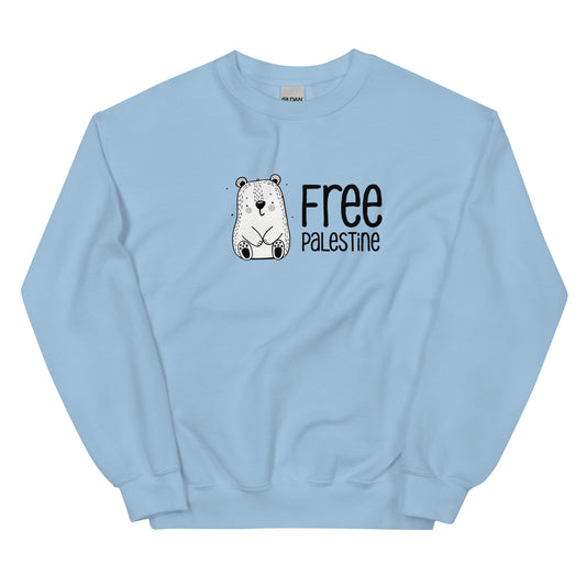 Free Palestine Bear crewneck sweatshirt by Warrior Ink Apparel