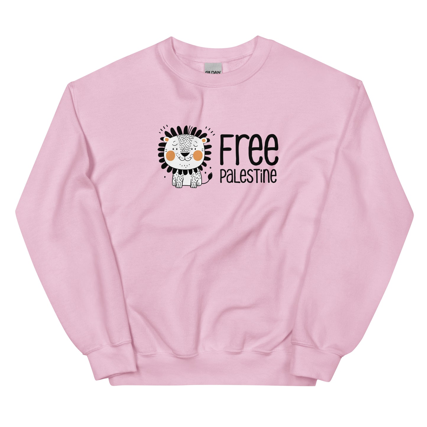 Free Palestine Lion crewneck sweatshirt by Warrior Ink Apparel