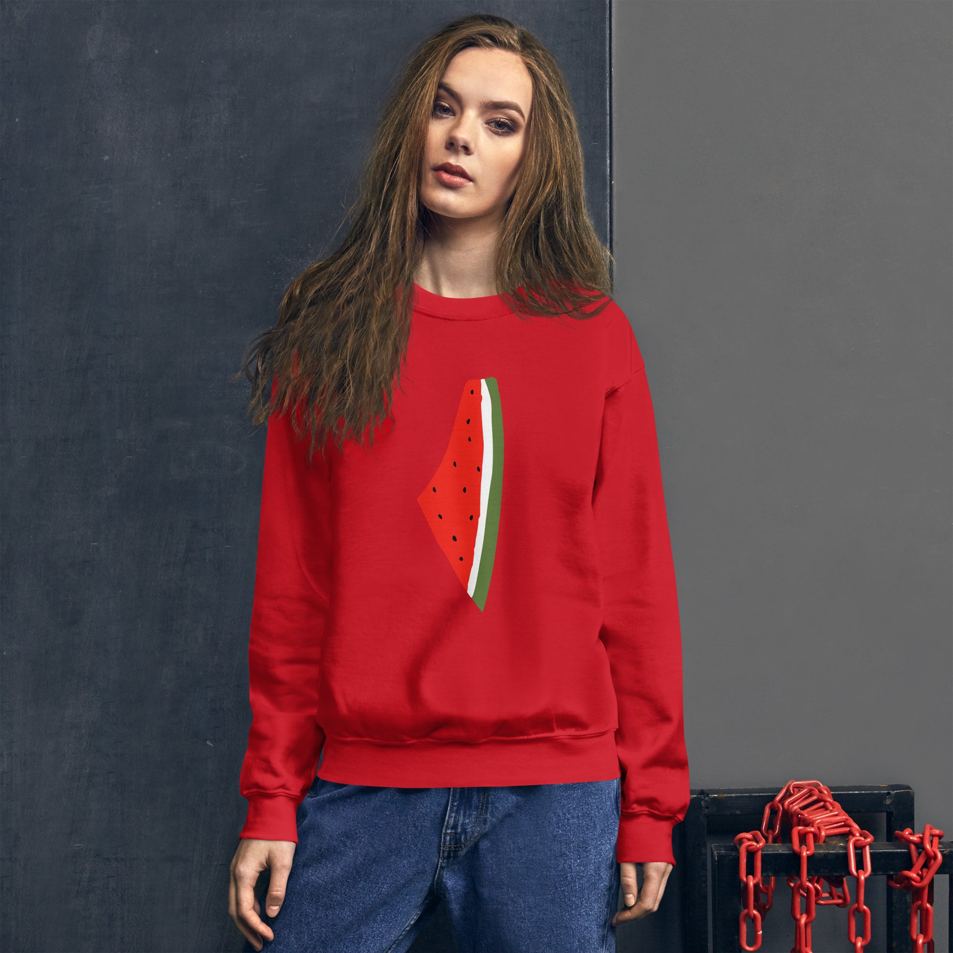 The Watermelon Unisex Sweatshirt - Palestine Warrior Ink