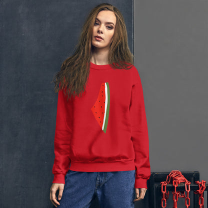 The Watermelon Unisex Sweatshirt - Palestine Warrior Ink
