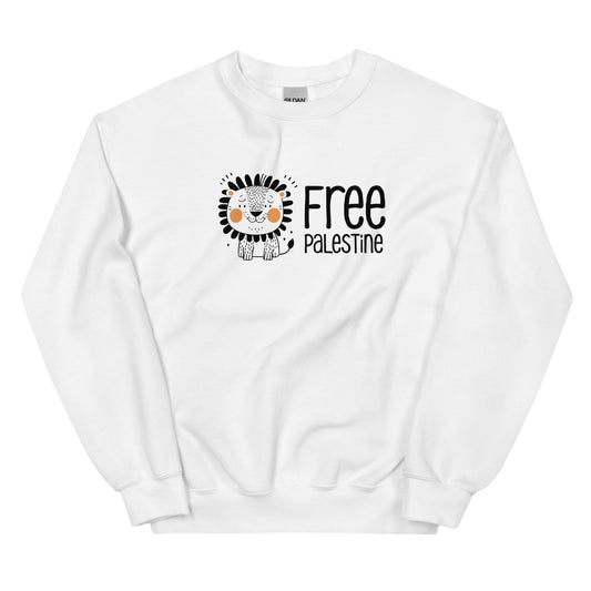 Free Palestine Lion crewneck sweatshirt by Warrior Ink Apparel
