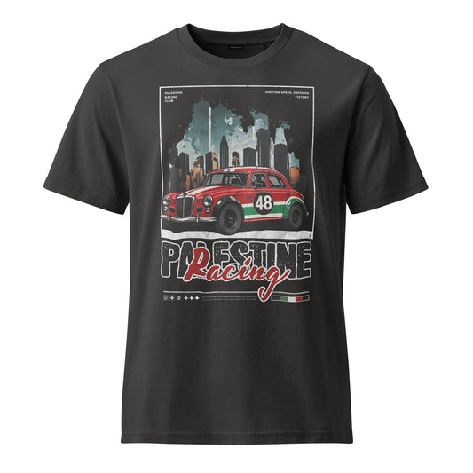 Palestine Racing shirt vintage motorsport graphic tee by Warrior Ink Apparel