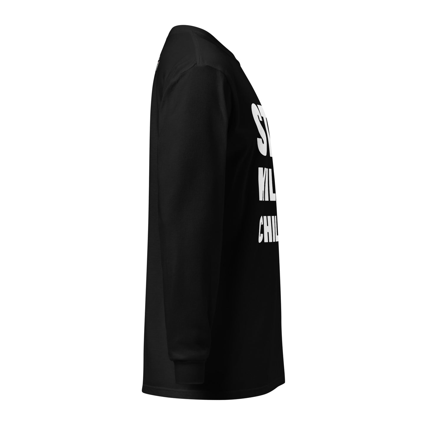 STOP KILLING CHILDREN heavyweight long sleeve protest shirt by Warrior Ink