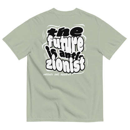 Green “The Future Is Anti-Zionist” t-shirt by Warrior Ink Apparel.
