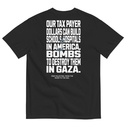 Gaza Palestine Message heavyweight tee by Warrior Ink Apparel