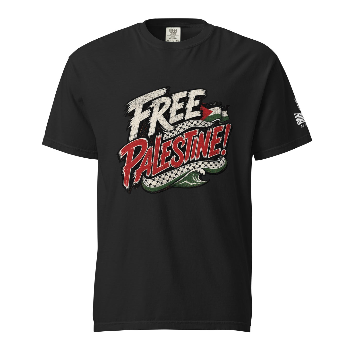 FREE PALESTINE vintage keffiyeh heavyweight graphic tee by Warrior Ink
