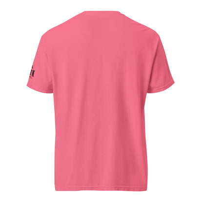 Black cat holding NO ICE sign on heavyweight protest graphic tee