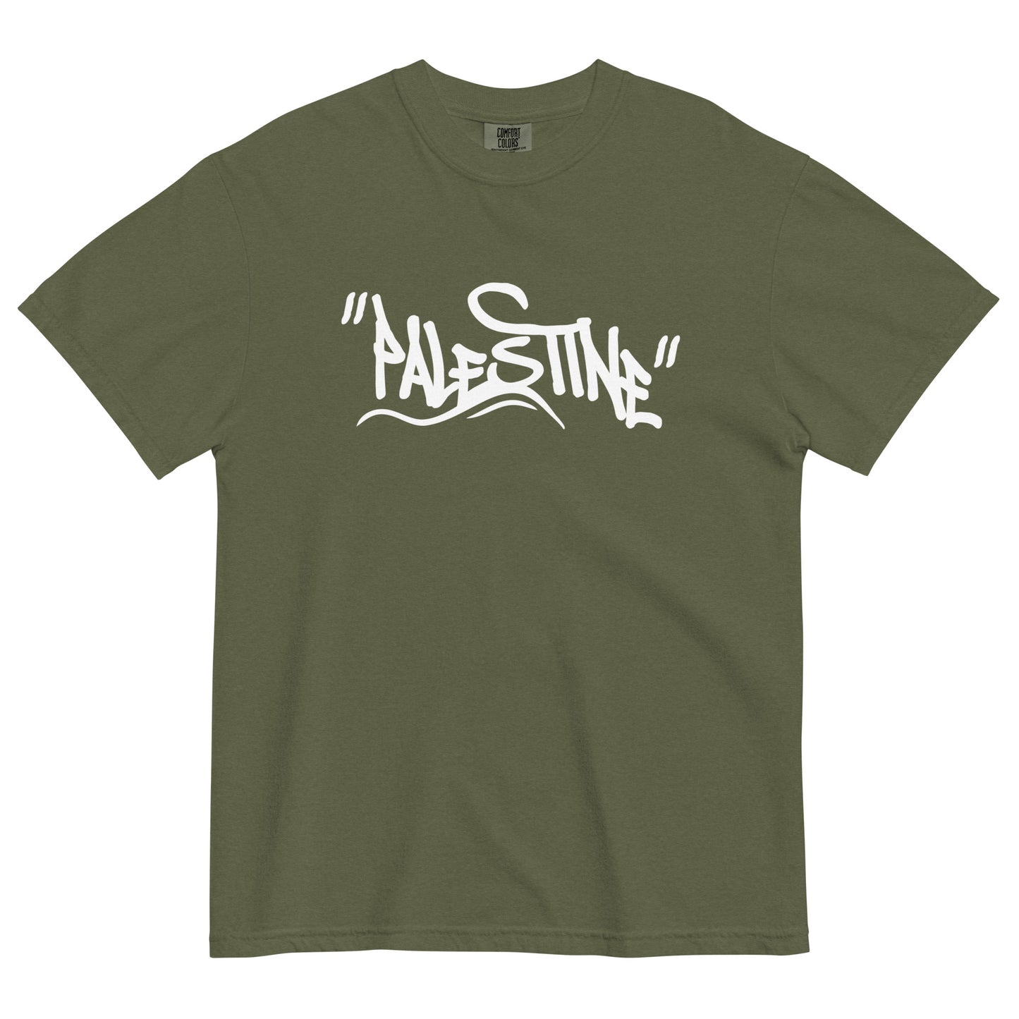Palestine graffiti heavyweight cotton t-shirt by Warrior Ink Apparel