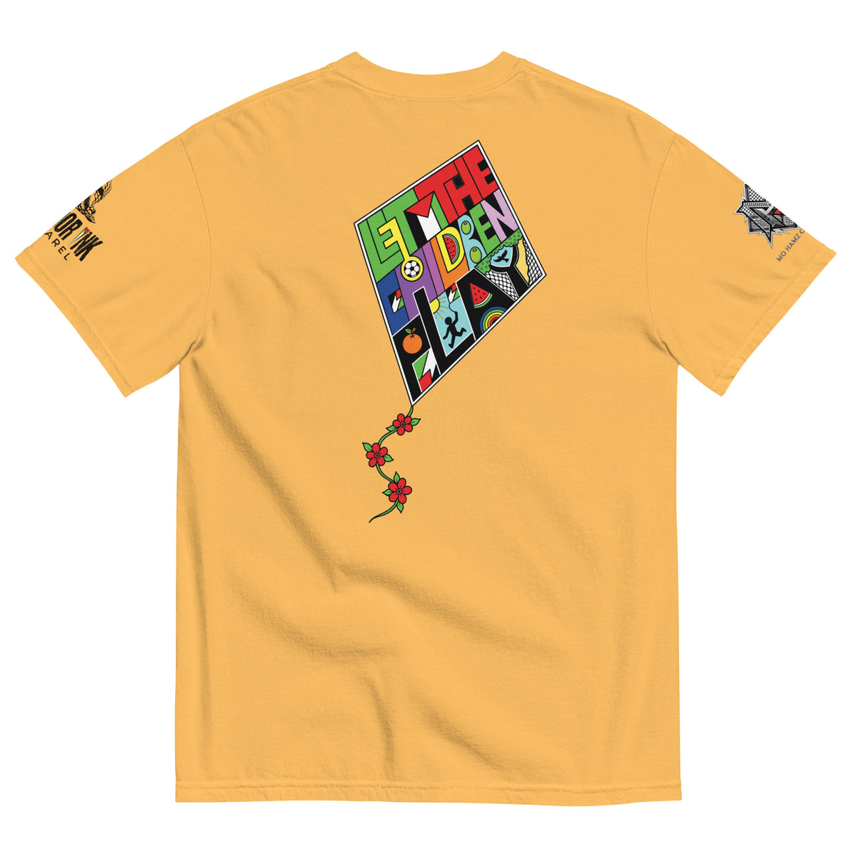 LET THE CHILDREN PLAY Palestine heavyweight graphic tee by Warrior Ink