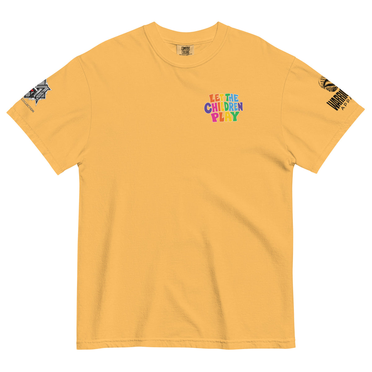 LET THE CHILDREN PLAY Palestine heavyweight graphic tee by Warrior Ink