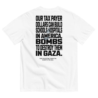 Gaza Palestine Message heavyweight tee by Warrior Ink Apparel