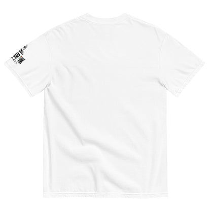 White Palestine graphic tee featuring Palestinian woman with raised fist