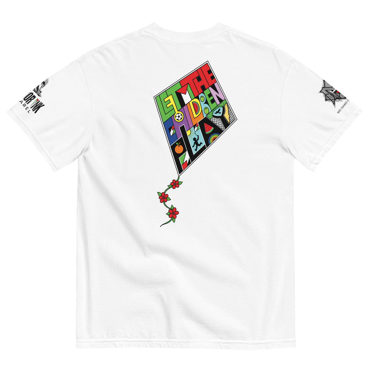 LET THE CHILDREN PLAY Palestine heavyweight graphic tee by Warrior Ink