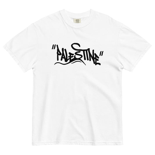 Palestine graffiti heavyweight cotton t-shirt by Warrior Ink Apparel