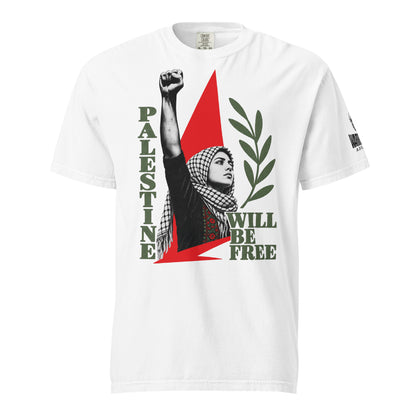 Palestine Will Be Free Palestinian woman heavyweight tee by Warrior Ink