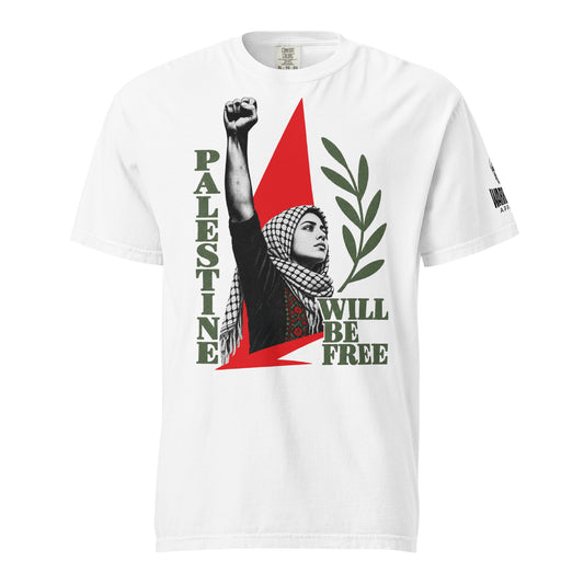 Palestine Will Be Free Palestinian woman heavyweight tee by Warrior Ink