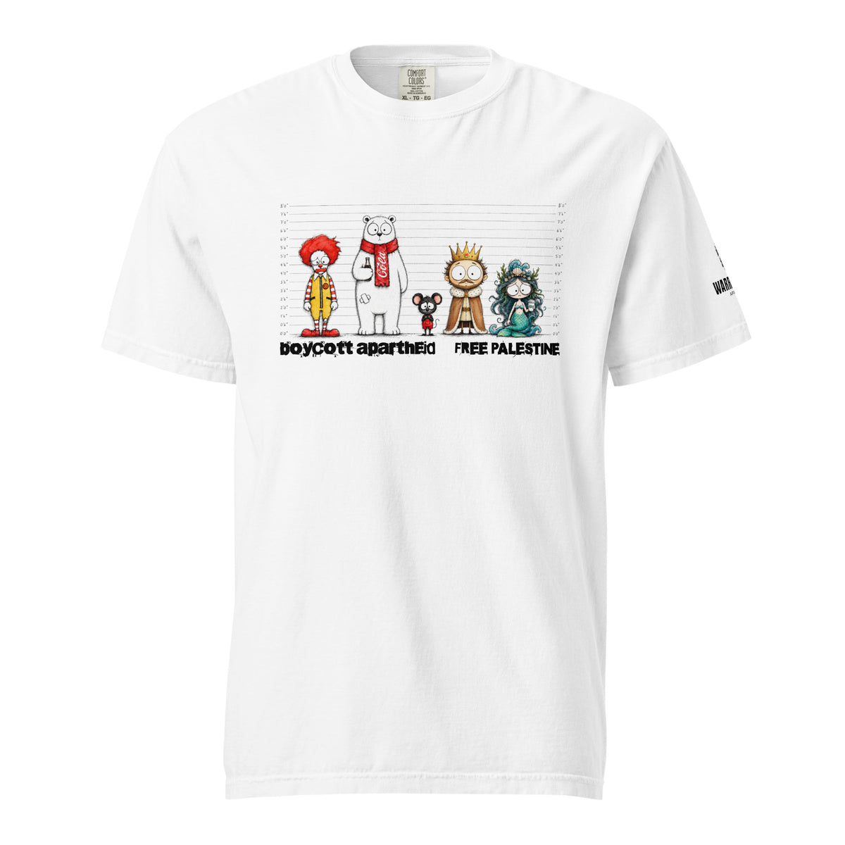 Boycott Apartheid Free Palestine heavyweight graphic tee by Warrior Ink