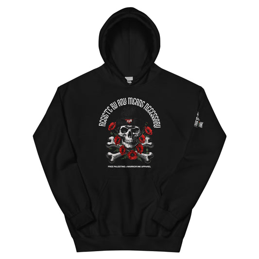 RESIST BY ANY MEANS NECESSARY – HEAVY FLEECE HOODIE
