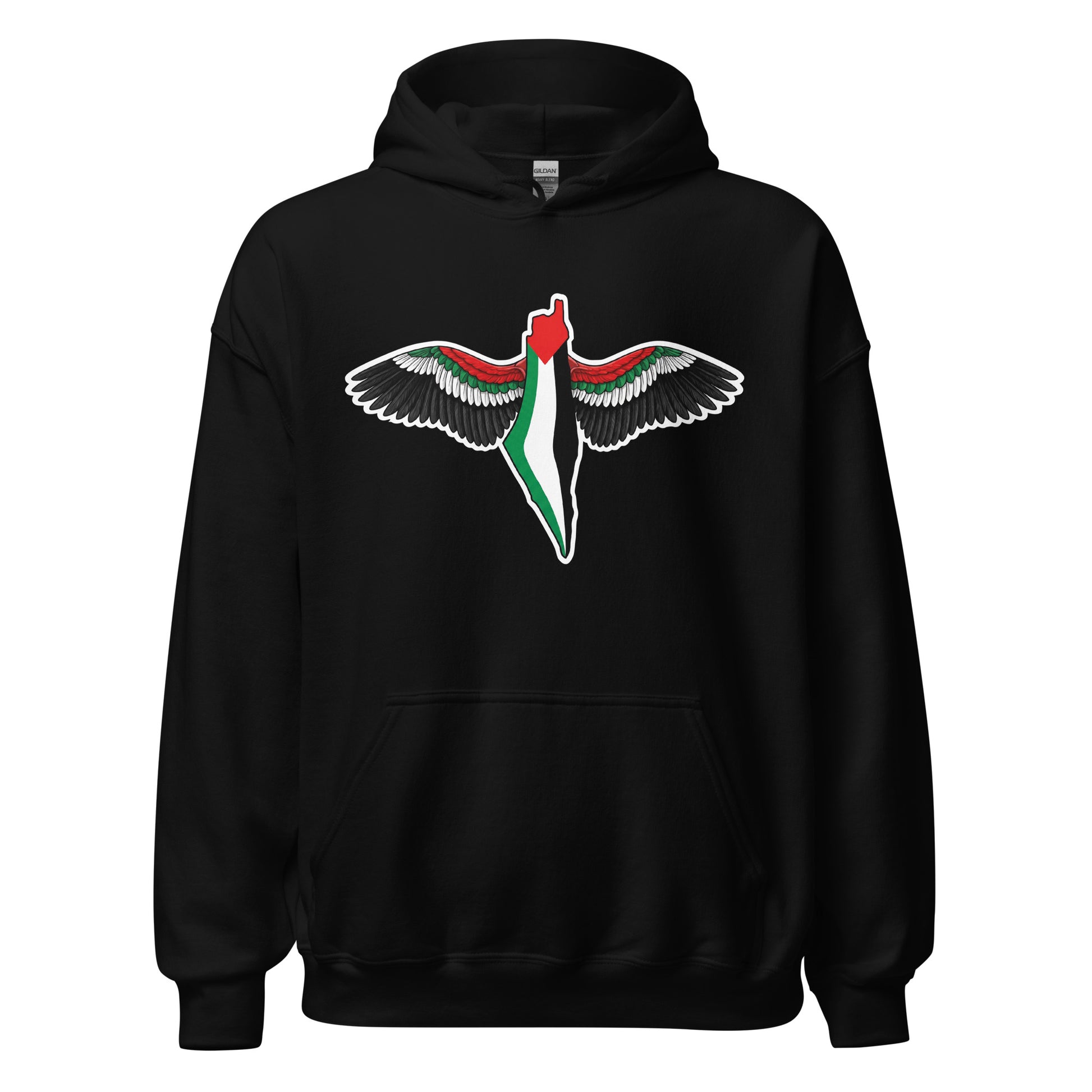 FREEDOM WINGS Palestine hoodie from Warrior Ink Apparel
