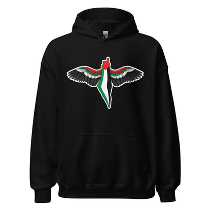 FREEDOM WINGS Palestine hoodie from Warrior Ink Apparel