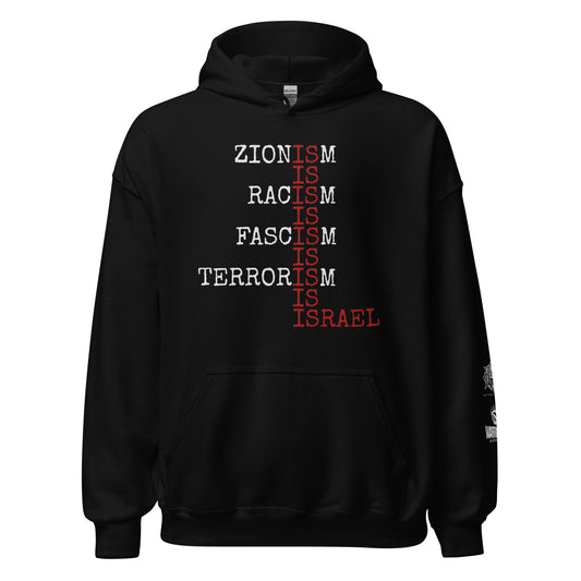 ZIONISM IS RACISM Palestine resistance hoodie by Warrior Ink