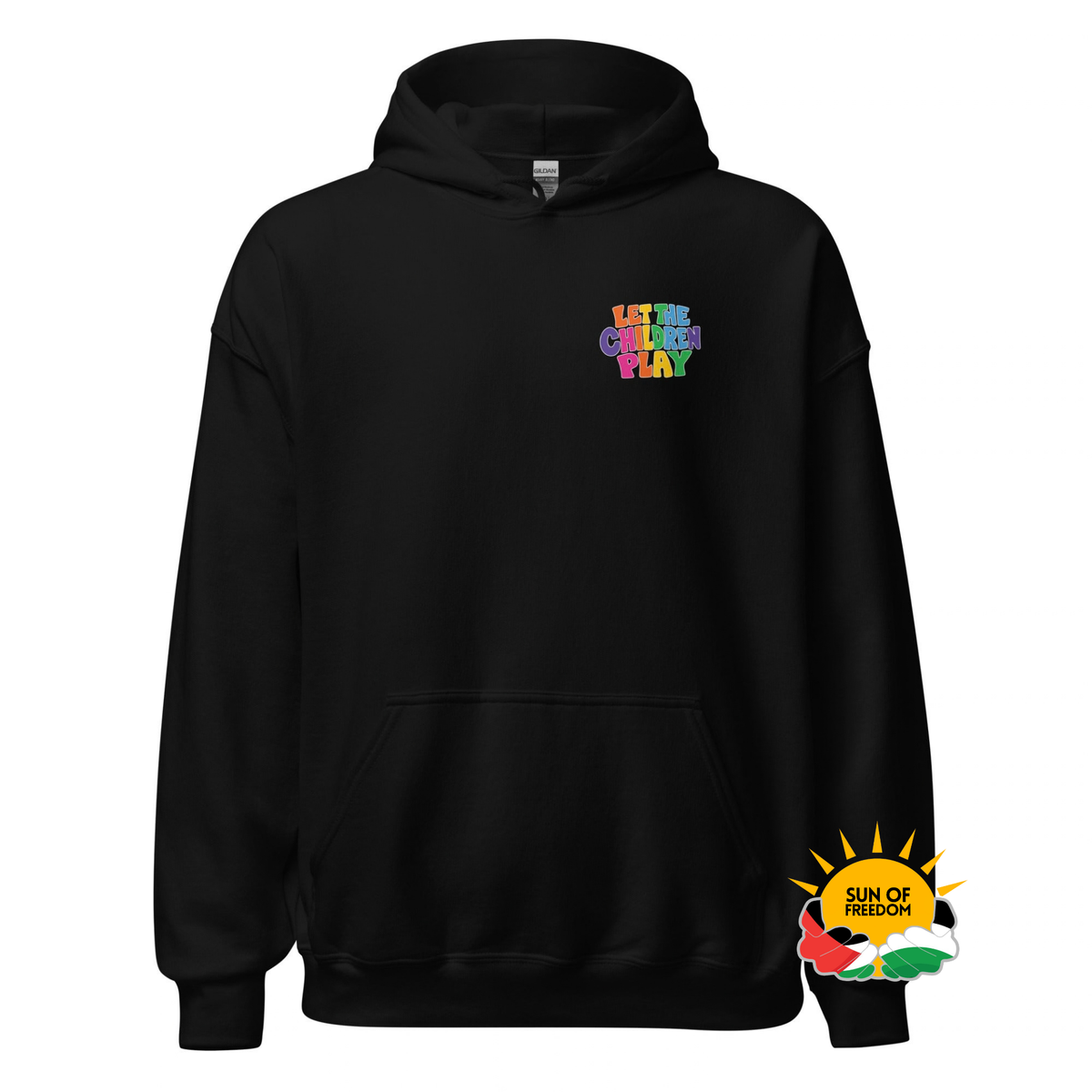 LET THE CHILDREN PLAY Palestine kite hoodie by Warrior Ink