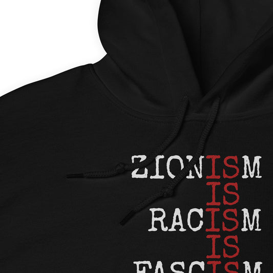ZIONISM IS RACISM Palestine resistance hoodie by Warrior Ink