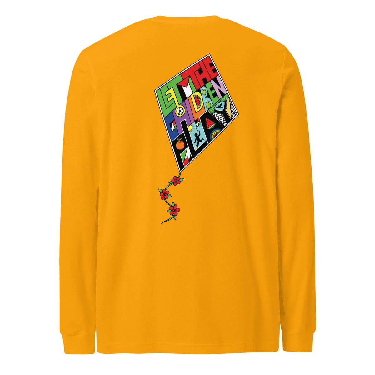 LET THE CHILDREN PLAY Palestine kite long sleeve tee by Warrior Ink