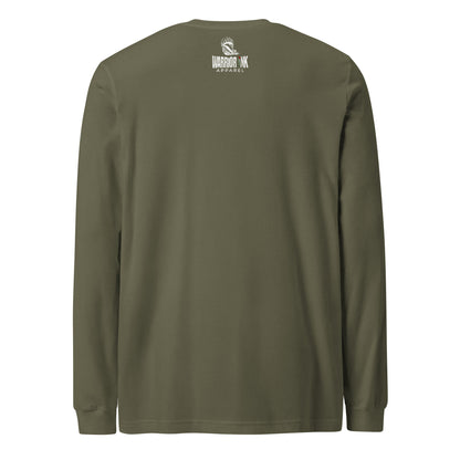 Black long sleeve shirt with bold RESIST text and red graphic design