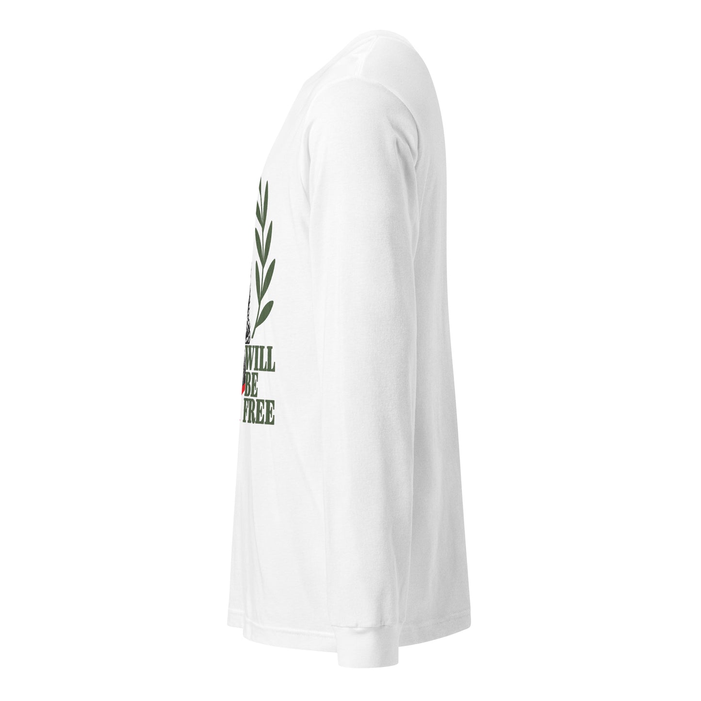 Palestine Will Be Free Palestinian woman long sleeve tee by Warrior Ink