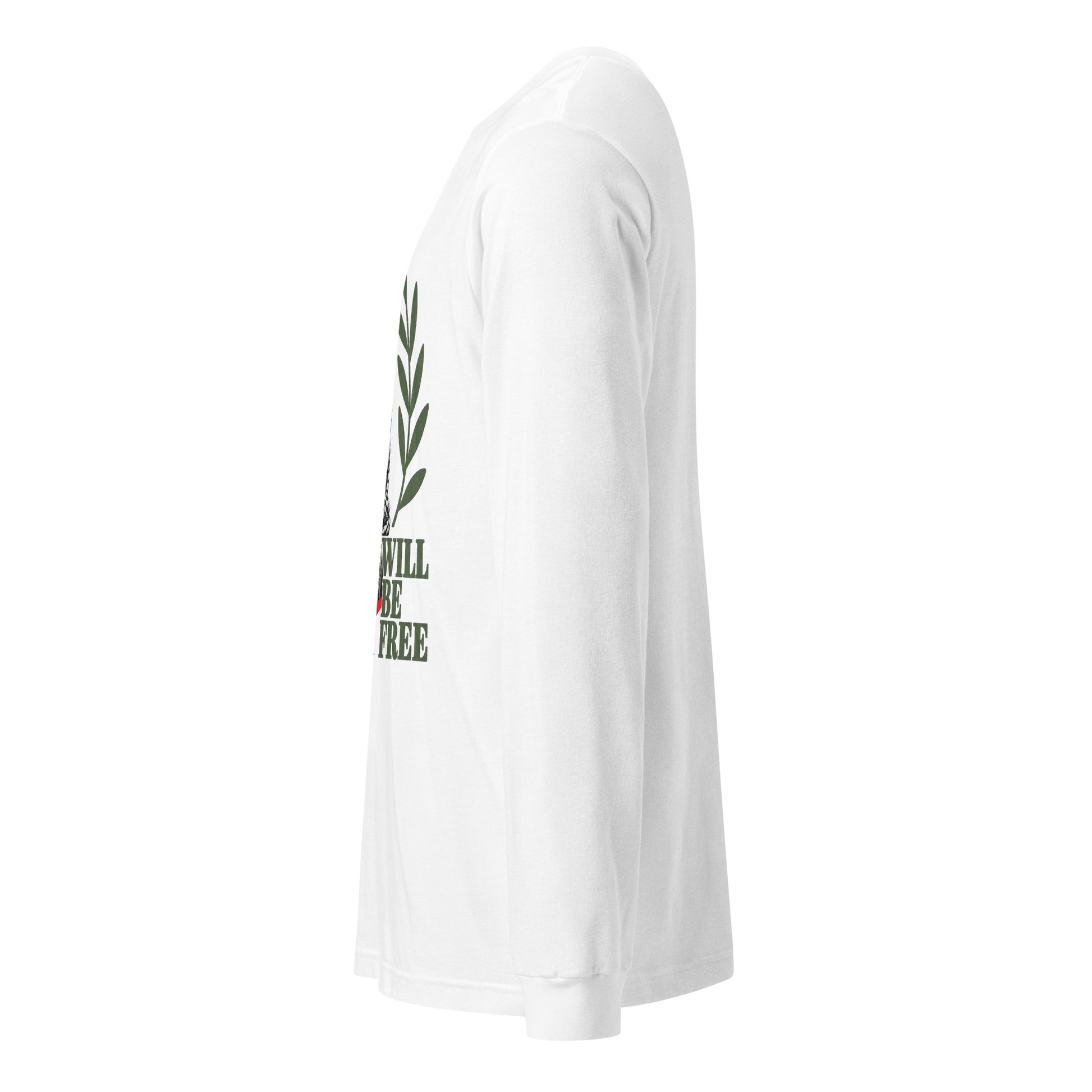 Palestine Will Be Free Palestinian woman long sleeve tee by Warrior Ink