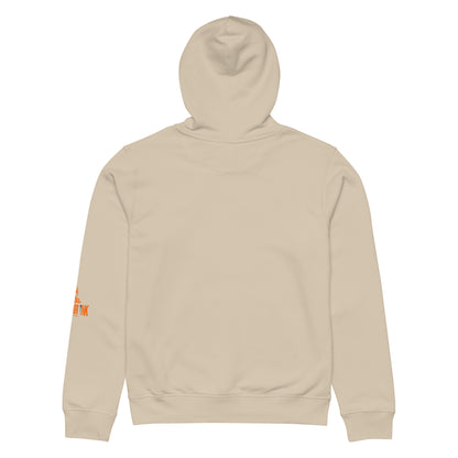 Anti-Fascist Hoodie by Warrior Ink Apparel with “Unity Defeats Tyranny” text in orange and black