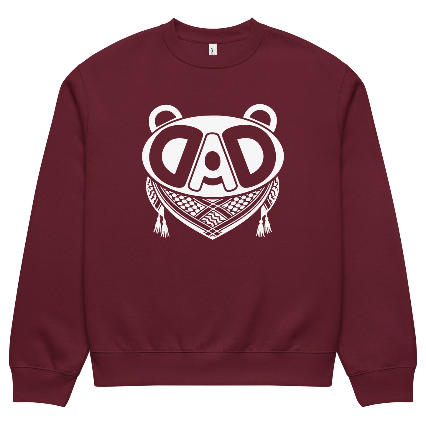 Black BABA BEAR Palestine oversized sweatshirt from the Mo Hamz Collection
