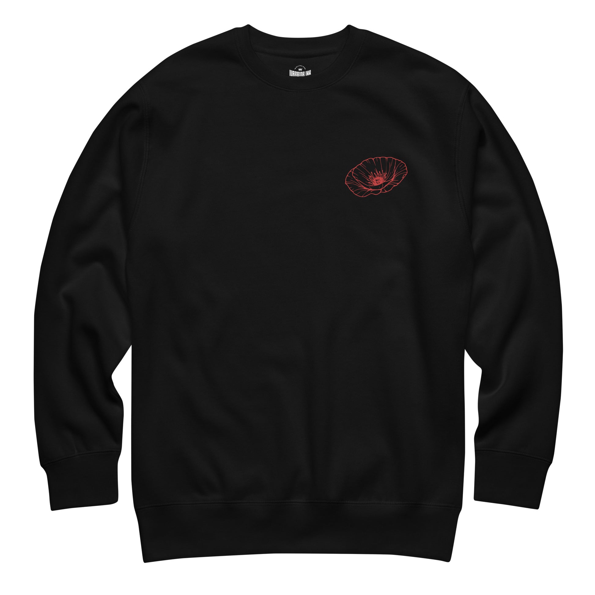 RED POPPY OF PALESTINE Crewneck Sweatshirt by Warrior Ink Apparel