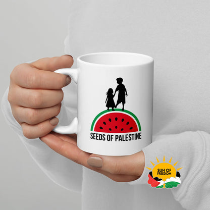 SEEDS OF PALESTINE Palestine ceramic mug by Warrior Ink