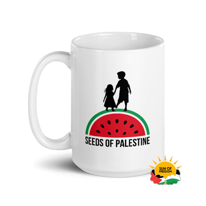 SEEDS OF PALESTINE Palestine ceramic mug by Warrior Ink