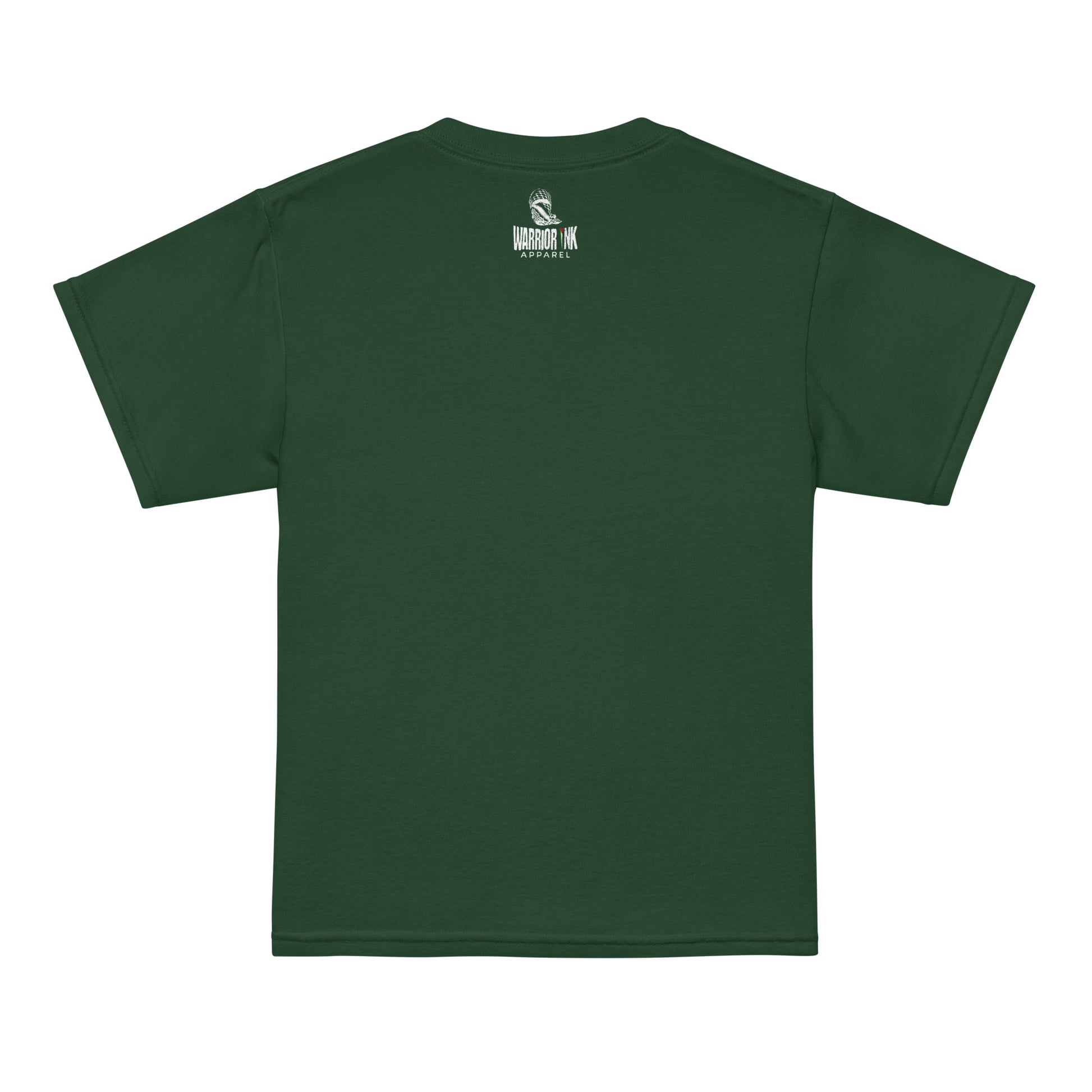 Palestine youth shirt featuring retro racing car with Palestinian colors and urban background