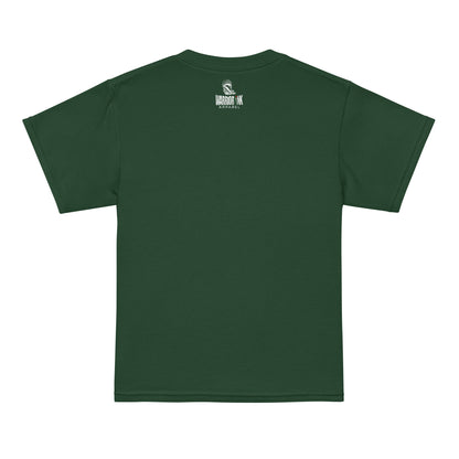 Palestine youth shirt featuring retro racing car with Palestinian colors and urban background